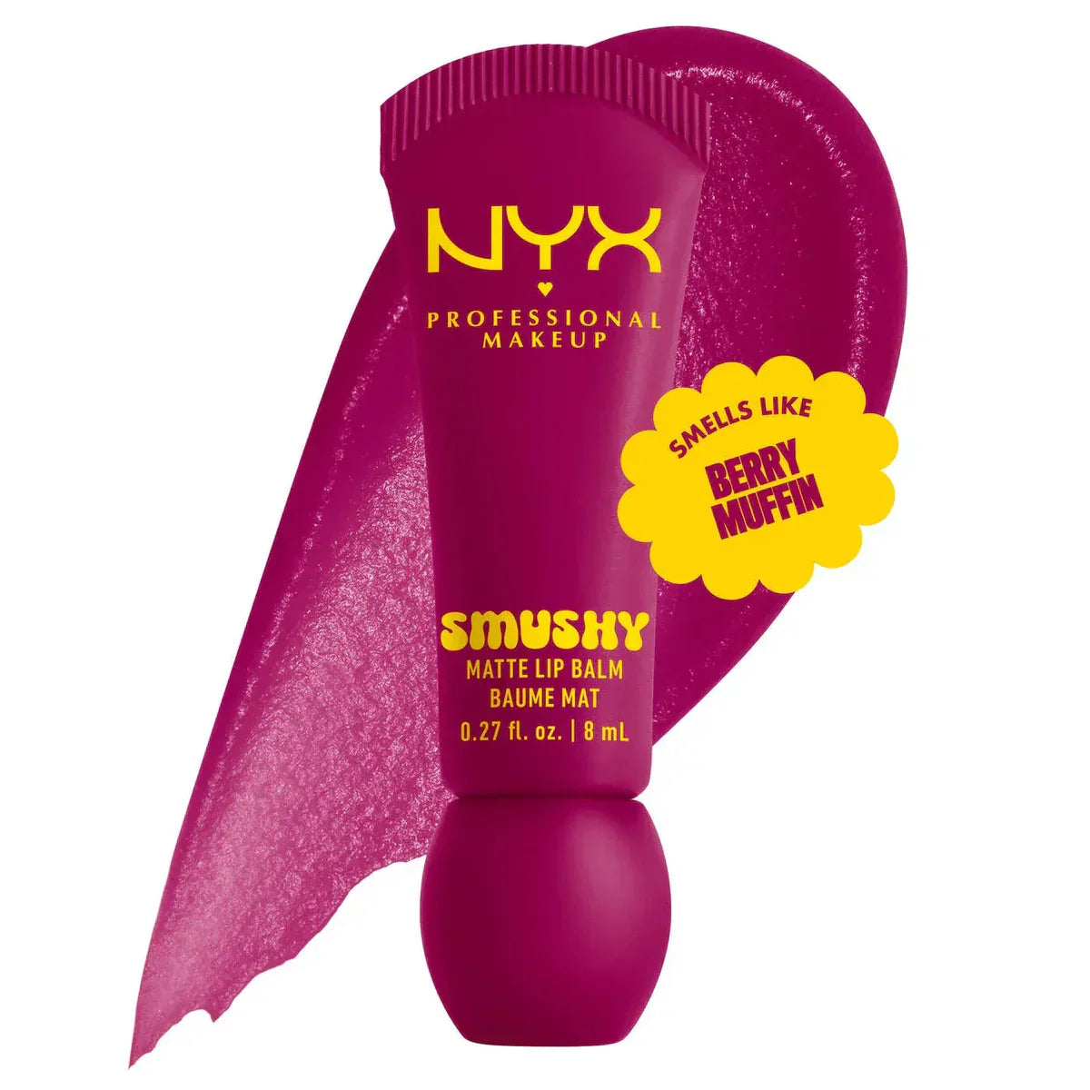 NYX Smushy Matte Lip Balm, Tinted Lip Moisturizer with Soft, Matte Finish