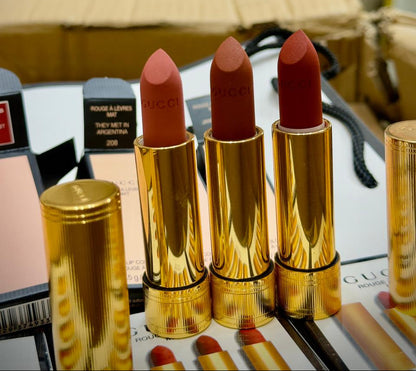 Gucci Rouge a Levres Mat Lipstick 3 in 1 set